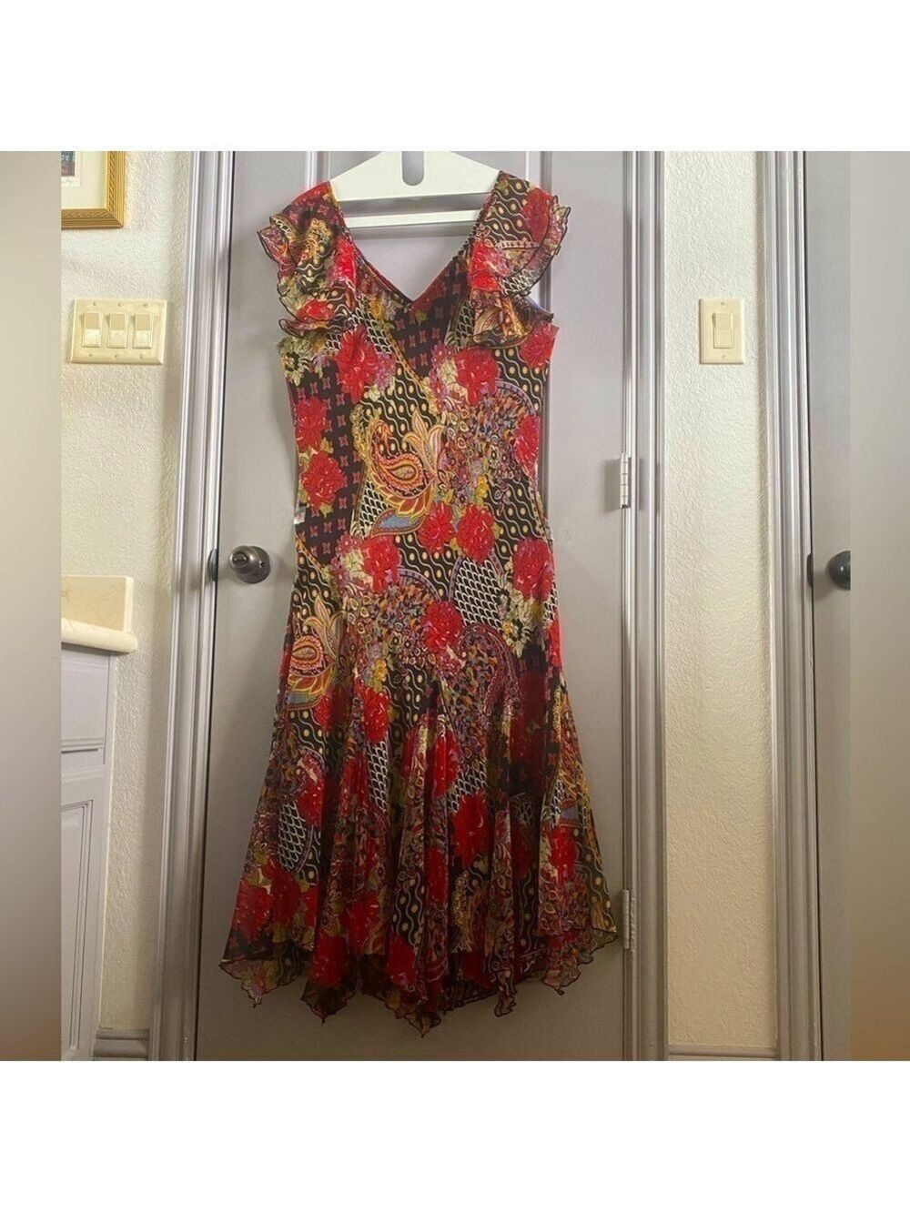 VTG RAIMENT FASHION INC of NY size 1X maxi dress Asymmetric design, pre-loved